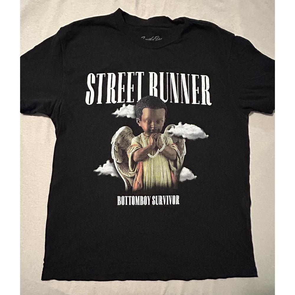 Southpole Street Runner Bottom Boy Survivor Mens XL Black Graphic  T Shirt